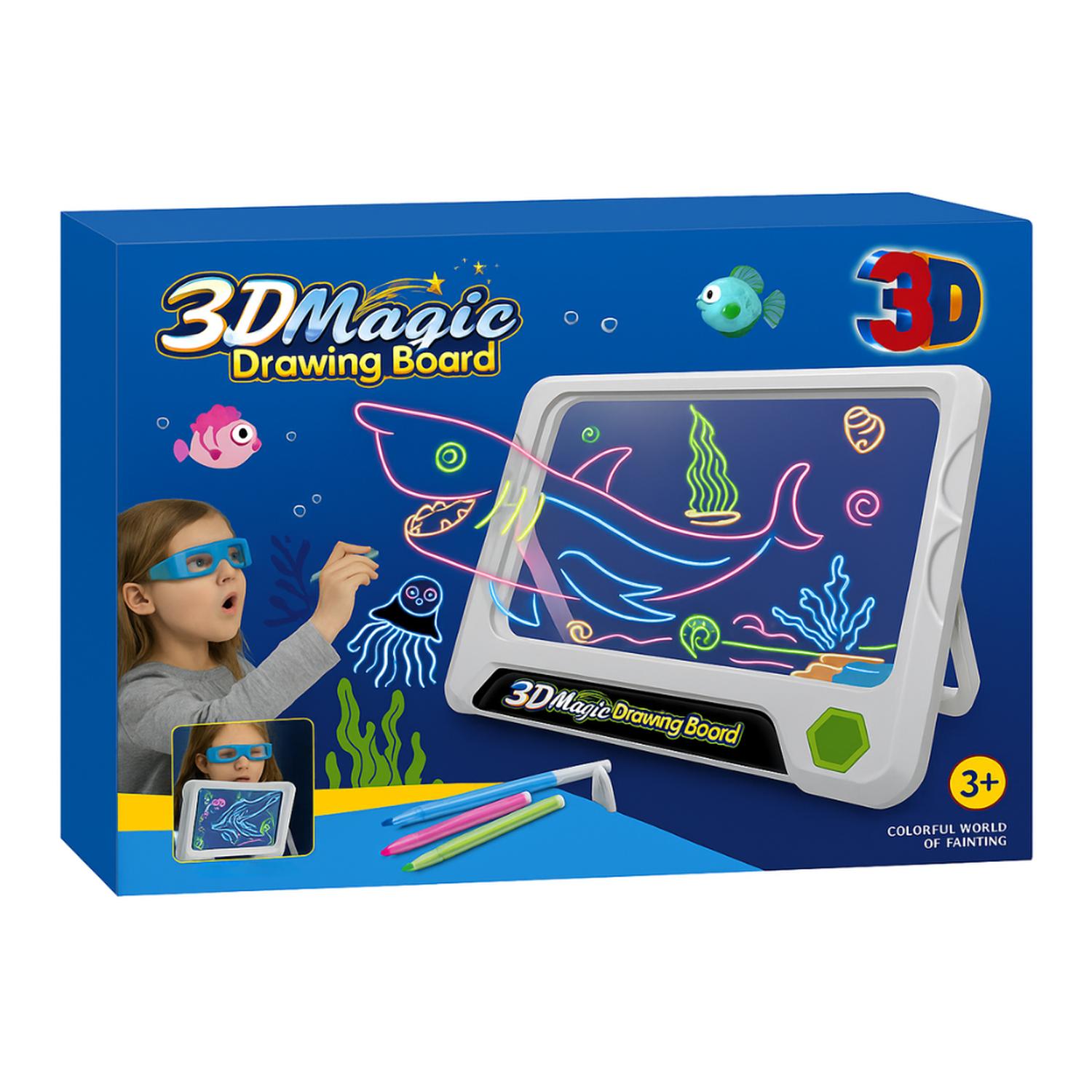 PIZARRA MAGICA 3D INFANTIL PARA DIBUJAR CON EFECTO LUCES - 6