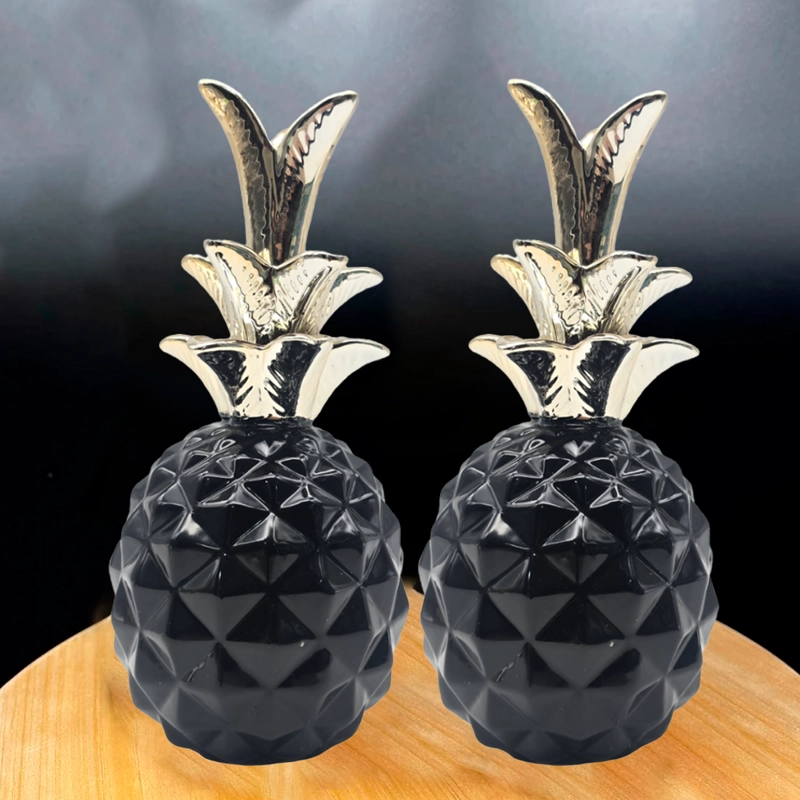 SET 2 FIGURAS PIÑAS DECORATIVAS DE CERAMICA ADORNO DECOHOGAR - 2
