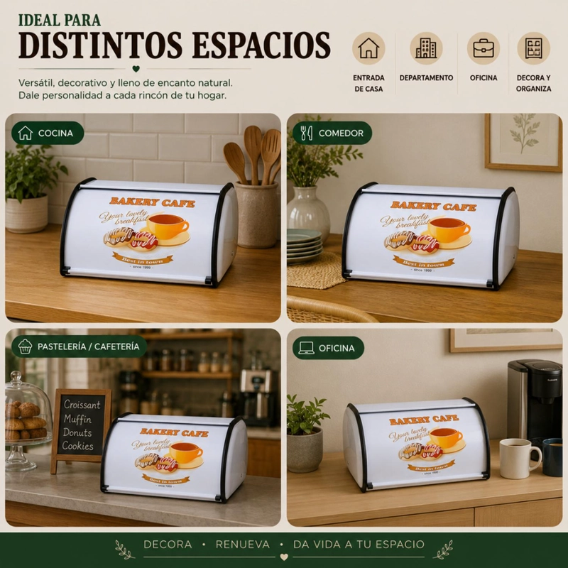 PANERA METALICA VINTAGE RETRO BLANCA ABATIBLE MEDIANA - 6
