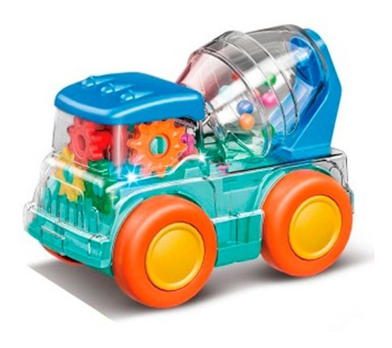 JUGUETE MÁQUINA CAMIÓN CONSTRUCCIÓN MÚSICAL GEAR CAR TRANSPARENTE - 1