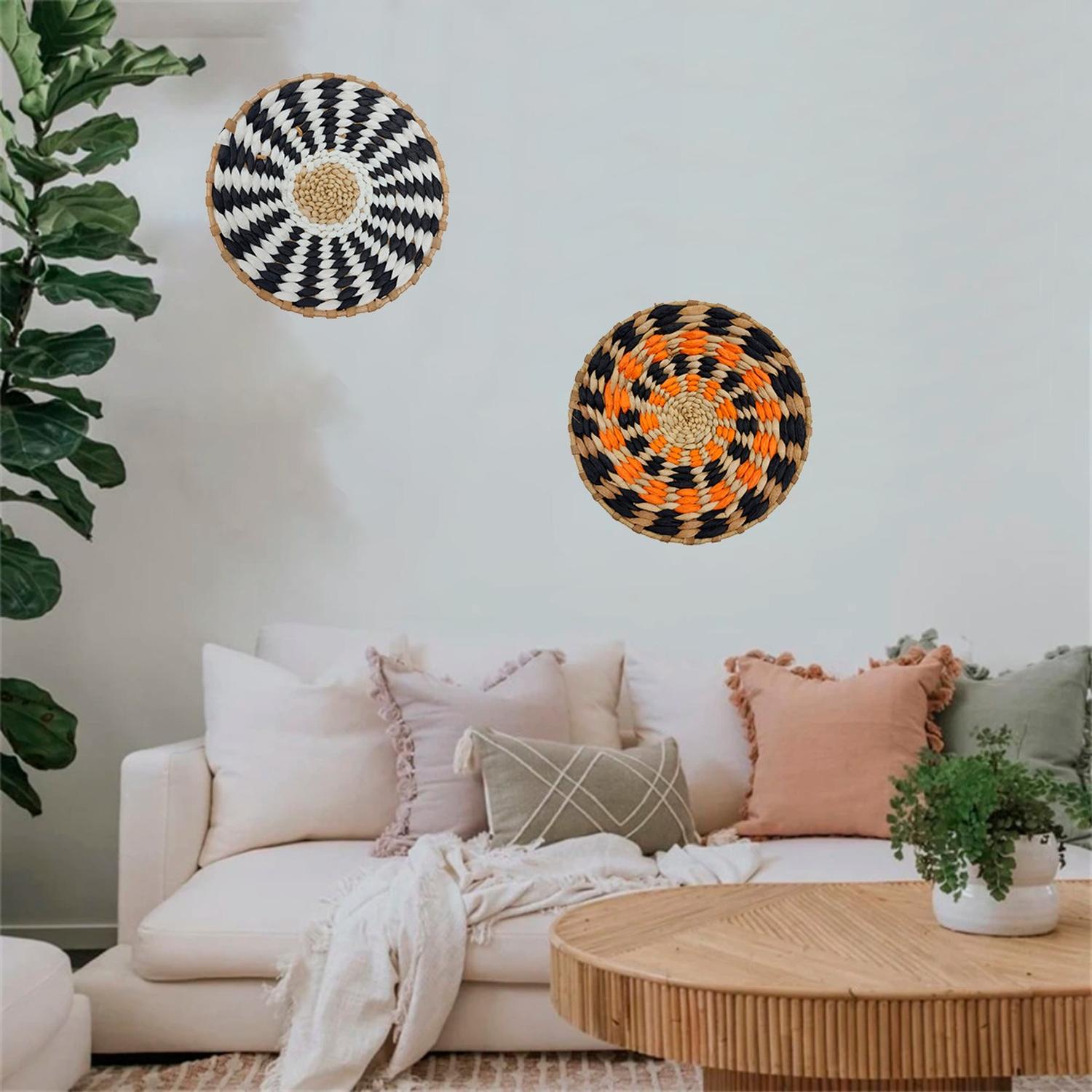 CIRCULO DECORACION DE MIMBRE PARA PARED CASA TERRAZA PEQUEÑO - 6