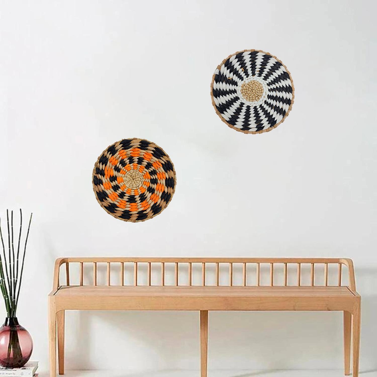 CIRCULO DECORACION DE MIMBRE PARA PARED CASA TERRAZA PEQUEÑO - 7
