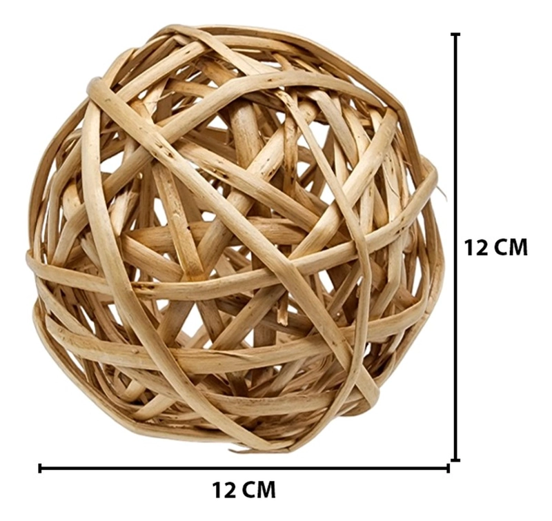 SET 5 ESFERAS DE MIMBRE PARA DECORACION PELOTAS DE MIMBRE TAMAÑO TAMANO UNICO - 4