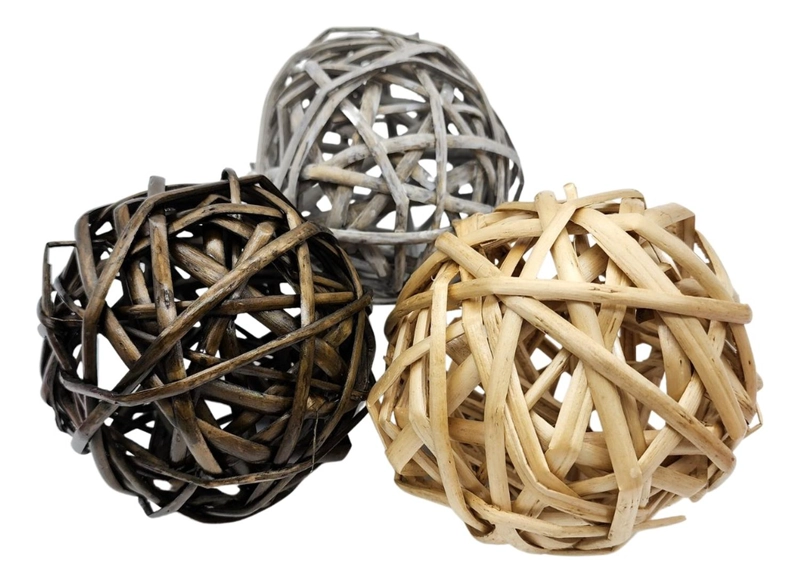 SET 5 ESFERAS DE MIMBRE PARA DECORACION PELOTAS DE MIMBRE TAMAÑO TAMANO UNICO - 5