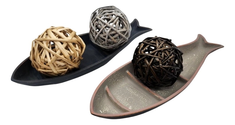 SET 5 ESFERAS DE MIMBRE PARA DECORACION PELOTAS DE MIMBRE TAMAÑO TAMANO UNICO - 7