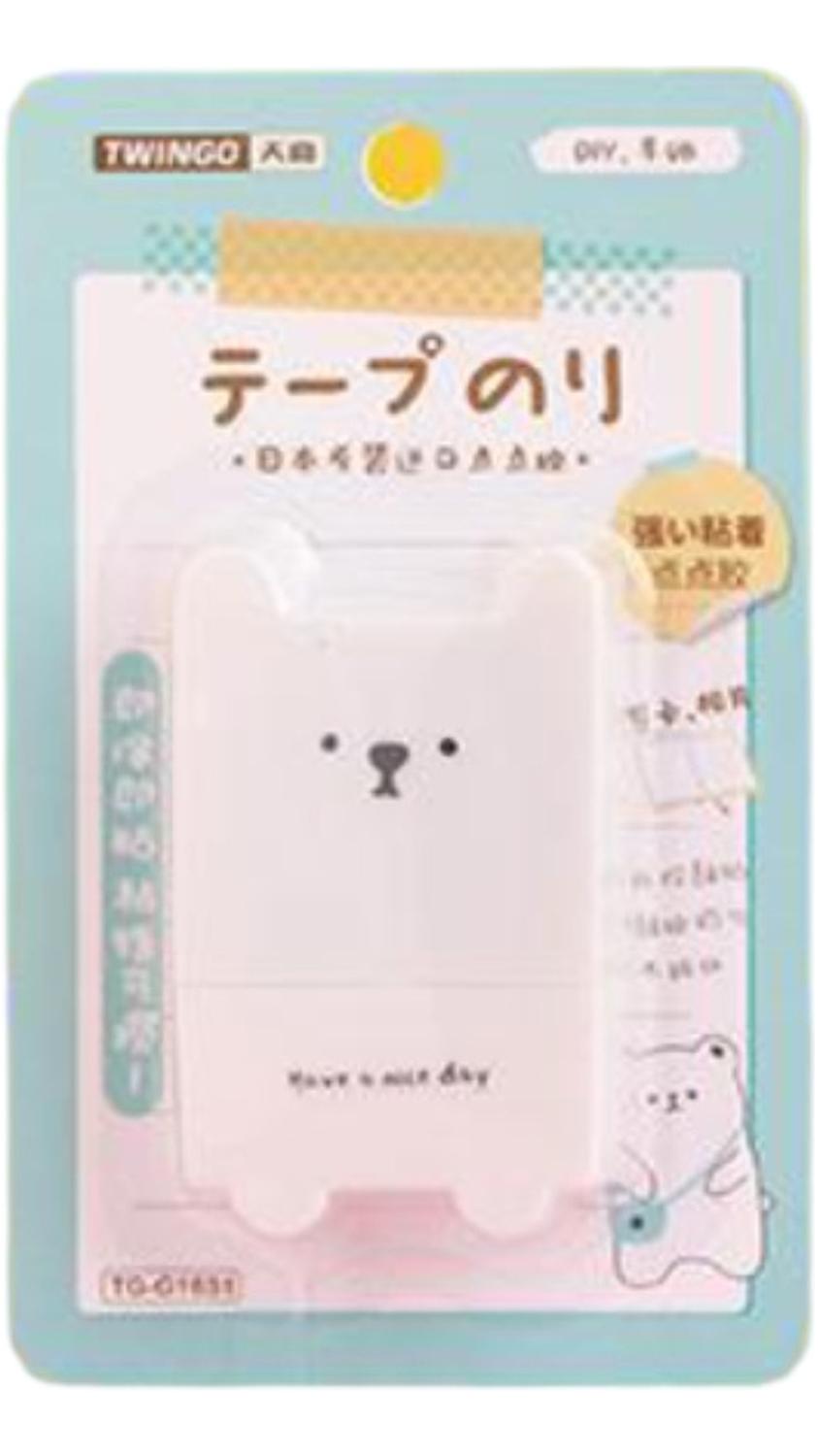 PEGAMENTO EN CINTA ESTILO CORRECTOR DISEÑO KAWAII CUTE OSITO POLAR - 2