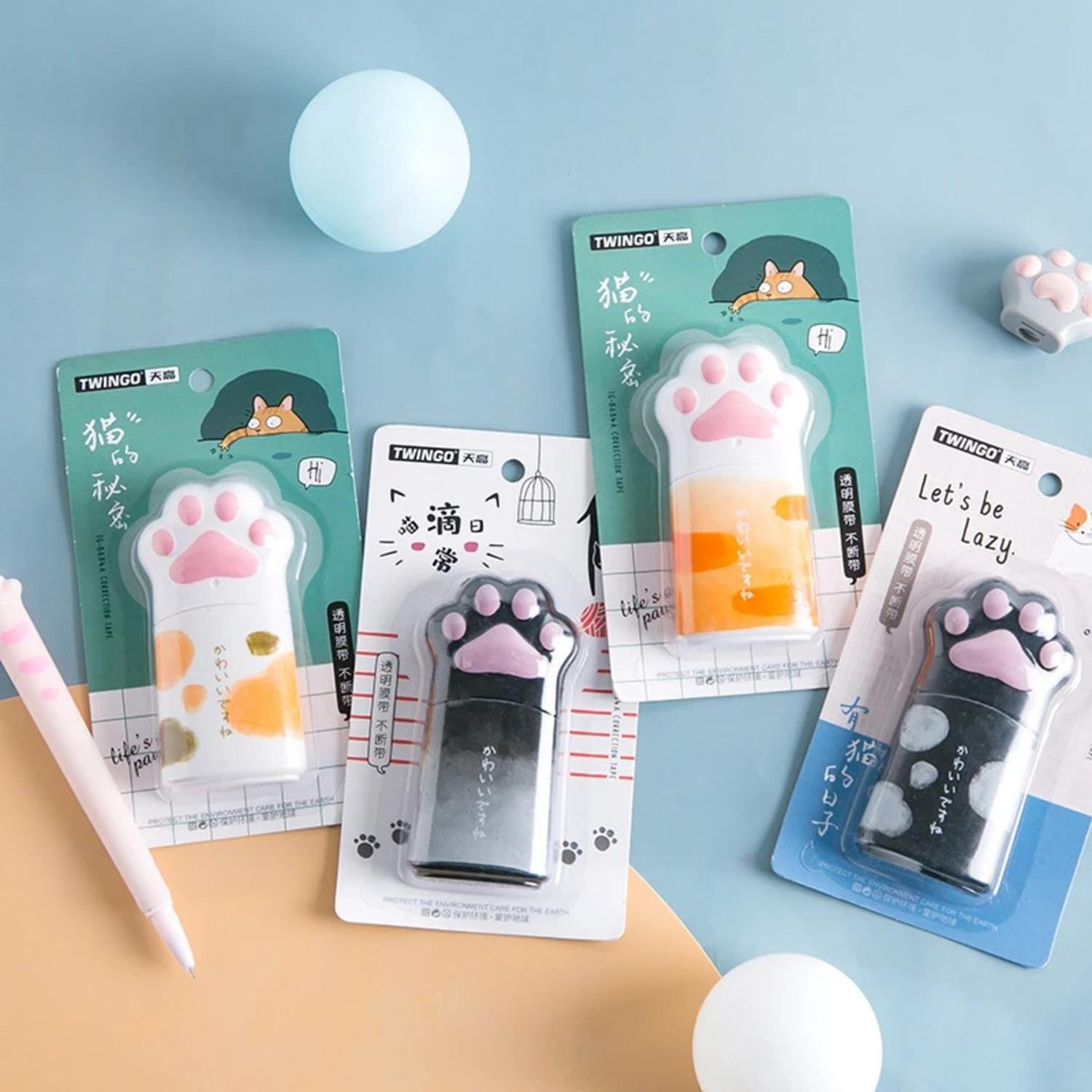 CORRECTOR CINTA DISEÑO PATITA DE GATO KAWAII CUTE DISEÑO 5 - 5