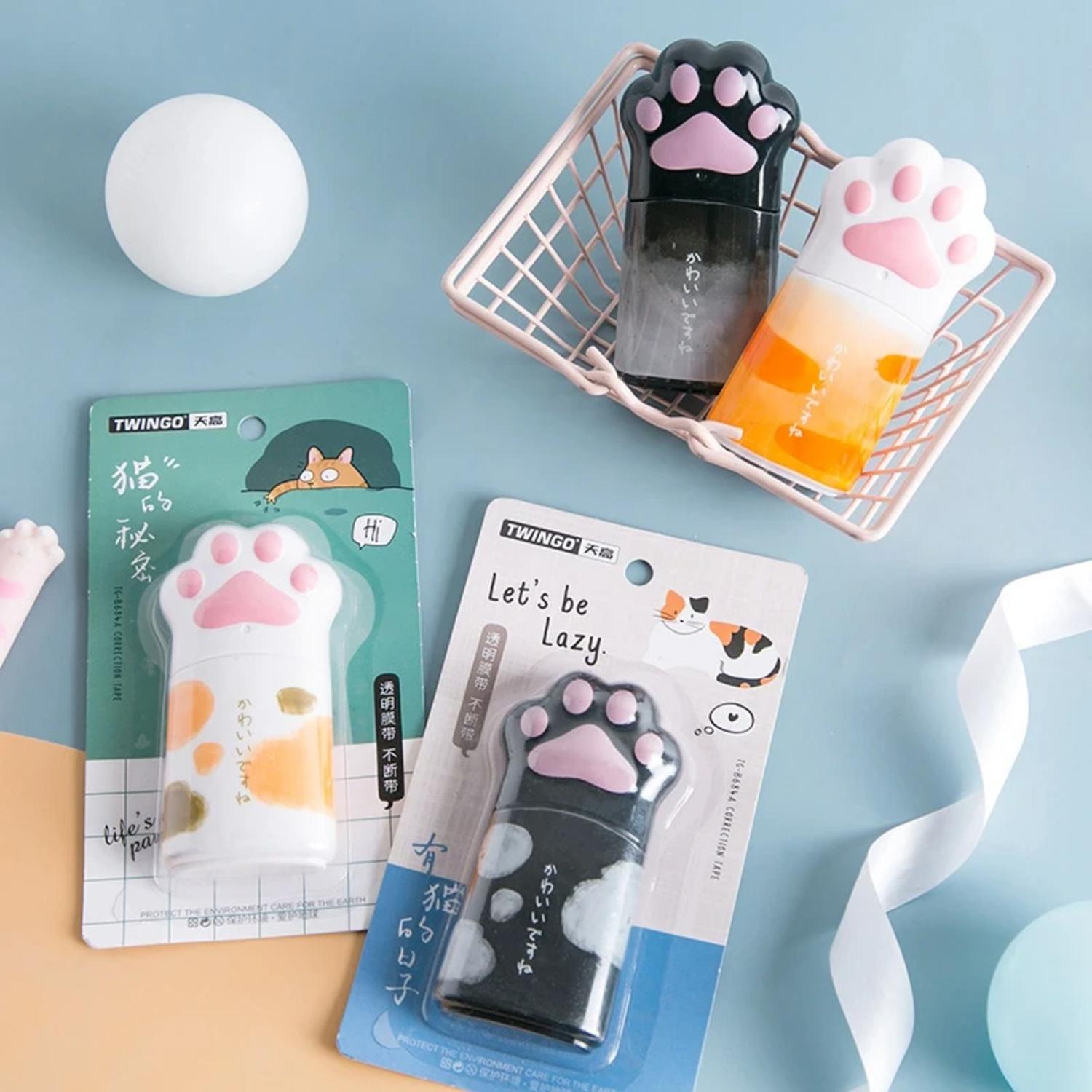 CORRECTOR CINTA DISEÑO PATITA DE GATO KAWAII CUTE DISEÑO 5 - 6