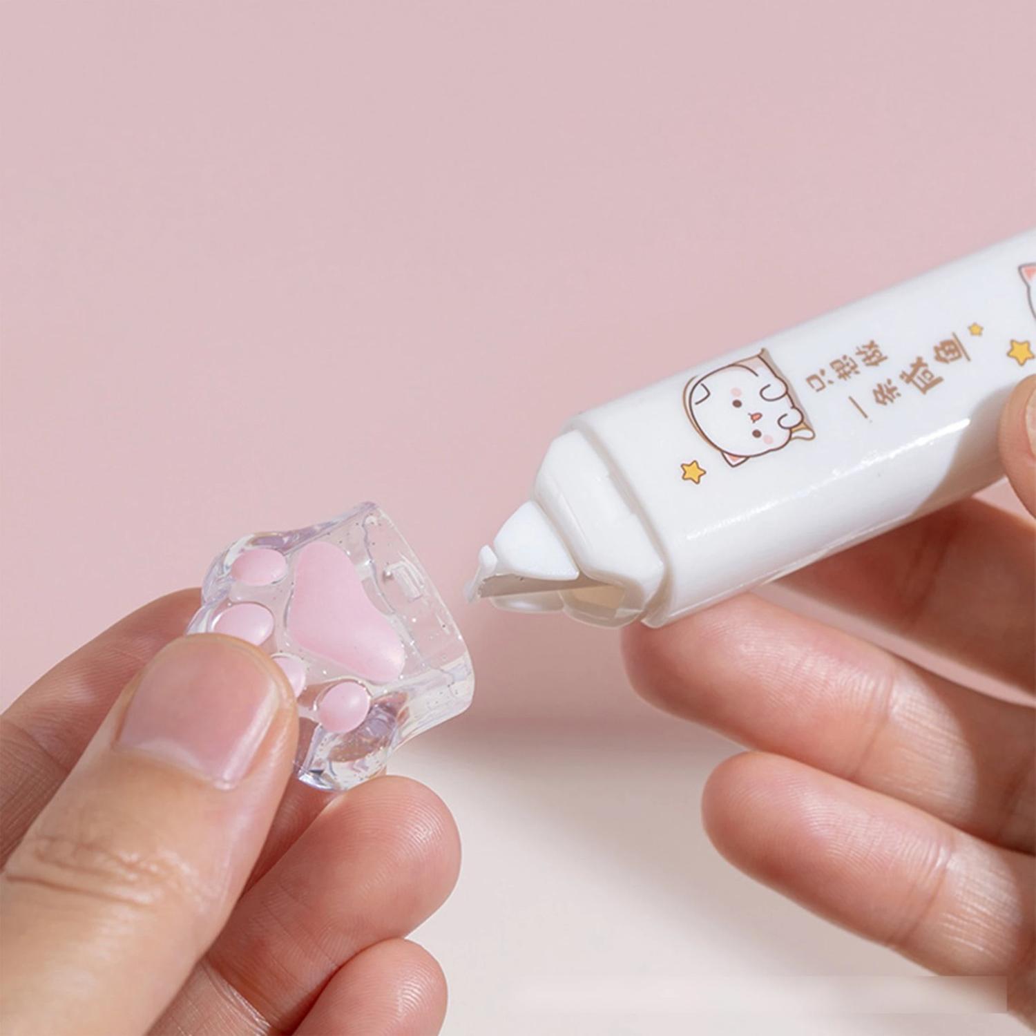 LÁPIZ 2 EN 1 CORRECTOR Y PEGAMENTO FLIP EN CINTA PATITA BLANCO - 1