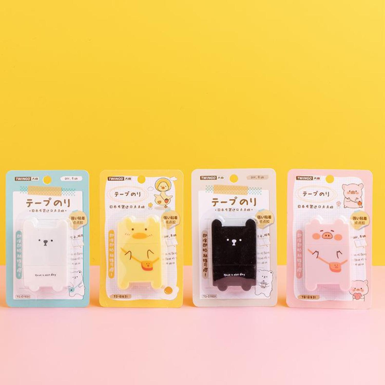PEGAMENTO EN CINTA ESTILO CORRECTOR DISEÑO KAWAII CUTE CERDITO - 6