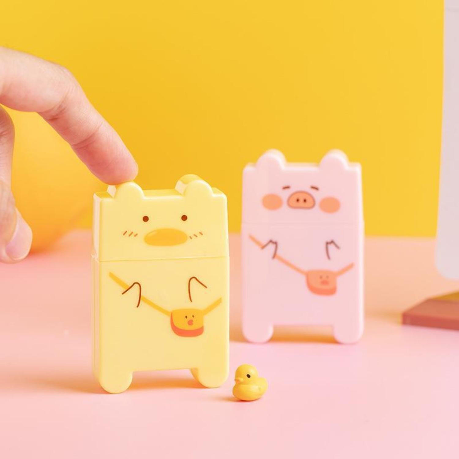 PEGAMENTO EN CINTA ESTILO CORRECTOR DISEÑO KAWAII CUTE PATITO - 3