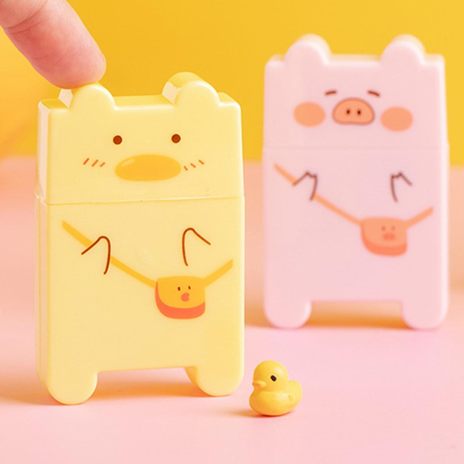 PEGAMENTO EN CINTA ESTILO CORRECTOR DISEÑO KAWAII CUTE PATITO - 4