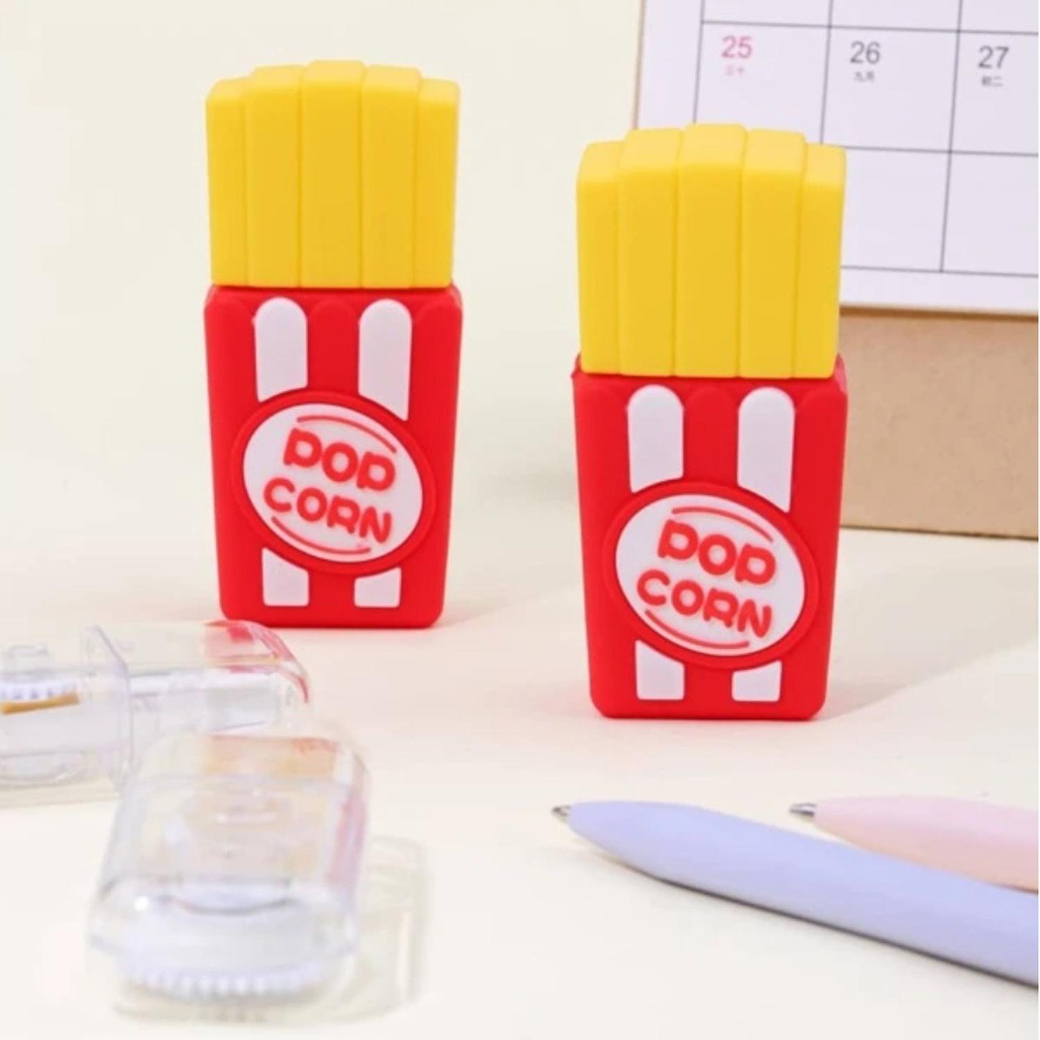 CORRECTOR EN CINTA FLIP DISEÑOS VARIADOS KAWAII CON 2 REPUESTOS TAMAÑO UNICO PAPAS FRITAS - 1