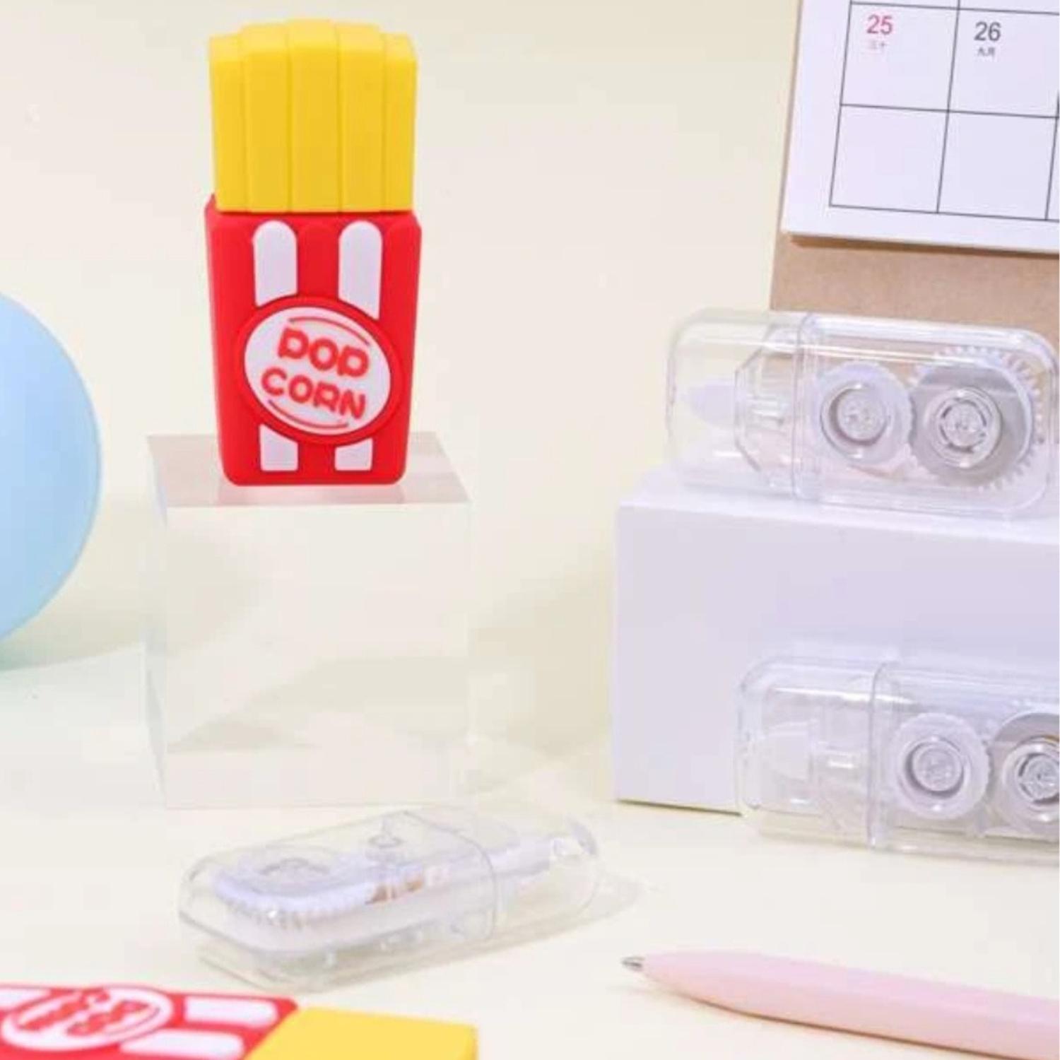 CORRECTOR EN CINTA FLIP DISEÑOS VARIADOS KAWAII CON 2 REPUESTOS TAMAÑO UNICO PAPAS FRITAS - 4