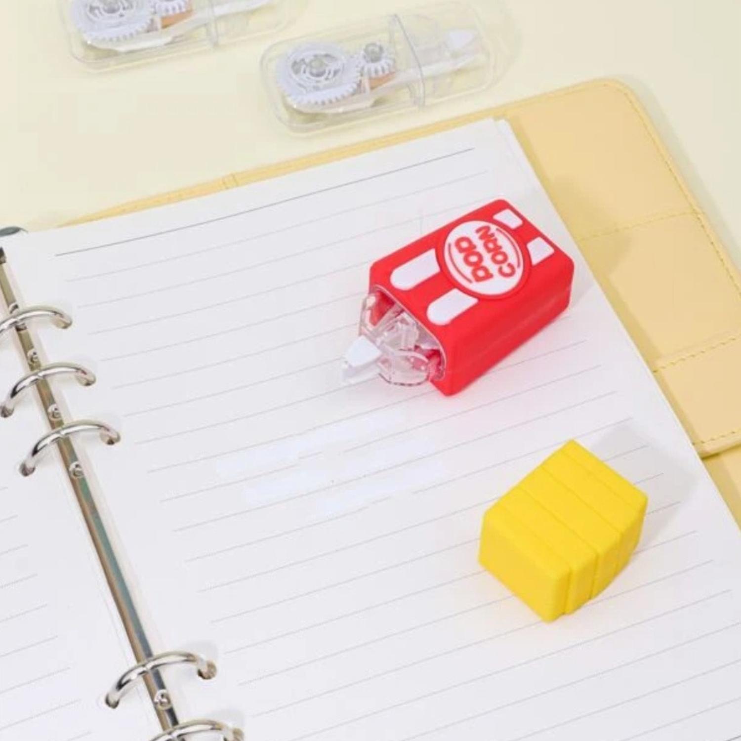 CORRECTOR EN CINTA FLIP DISEÑOS VARIADOS KAWAII CON 2 REPUESTOS TAMAÑO UNICO PAPAS FRITAS - 5