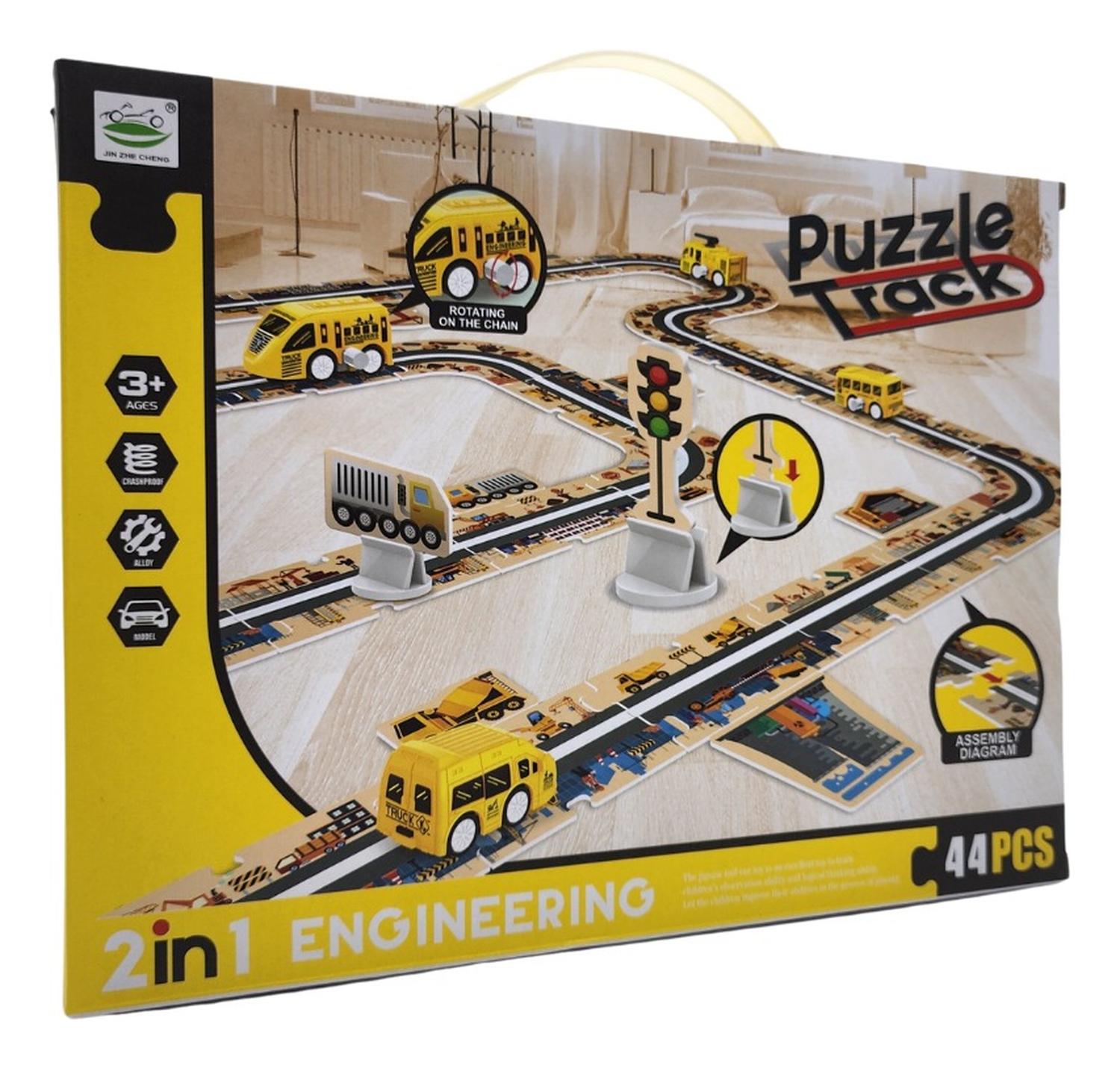 JUGUETE 44 PIEZAS PISTA AUTOS PUZZLE INFINITAS FORMAS - 1