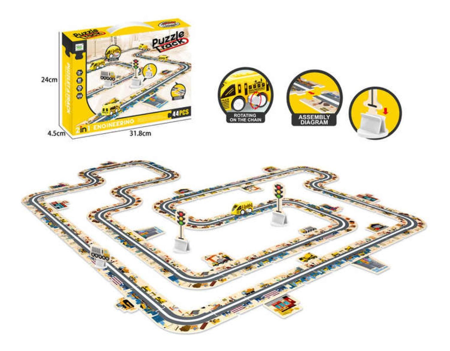JUGUETE 44 PIEZAS PISTA AUTOS PUZZLE INFINITAS FORMAS - 8
