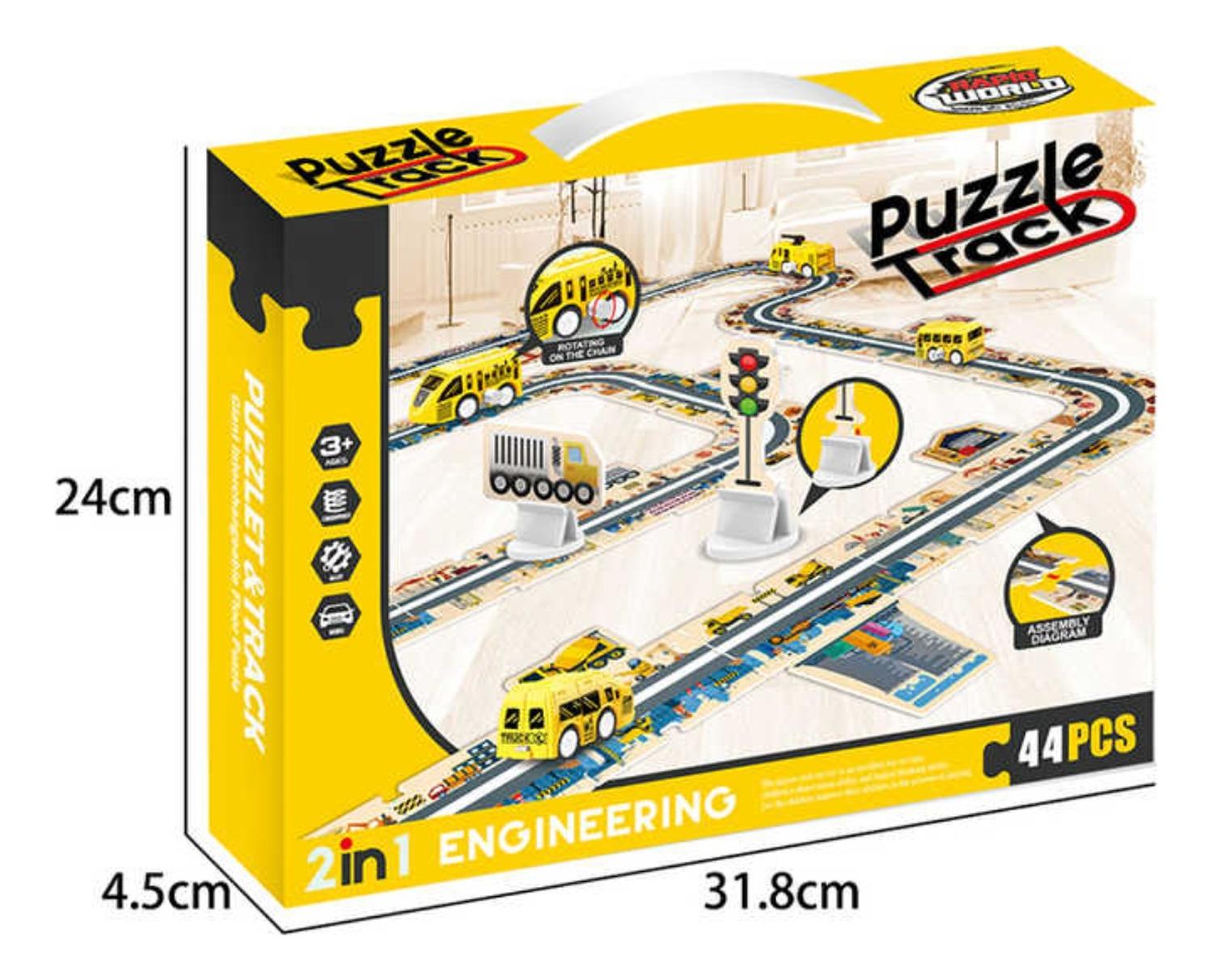 JUGUETE 44 PIEZAS PISTA AUTOS PUZZLE INFINITAS FORMAS - 9
