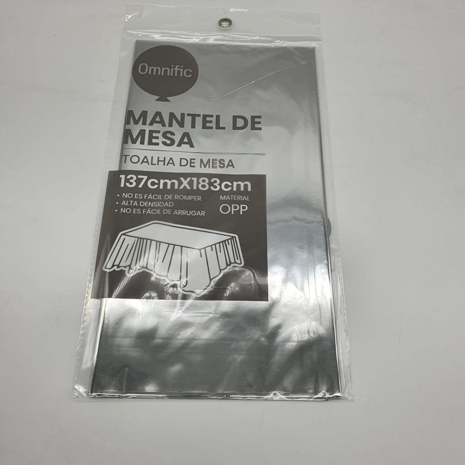 MANTEL METALIZADO MESA DECORACIÓN CUMPLEAÑOS TAMAÑO ÚNICO - 1