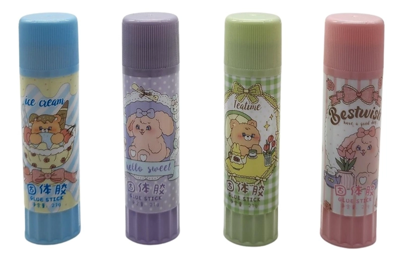 PEGAMENTO EN BARRA ESCOLAR COLORES BESTWISH GLUE STICK TAMAÑO TAMANO UNICO MORADO - 4