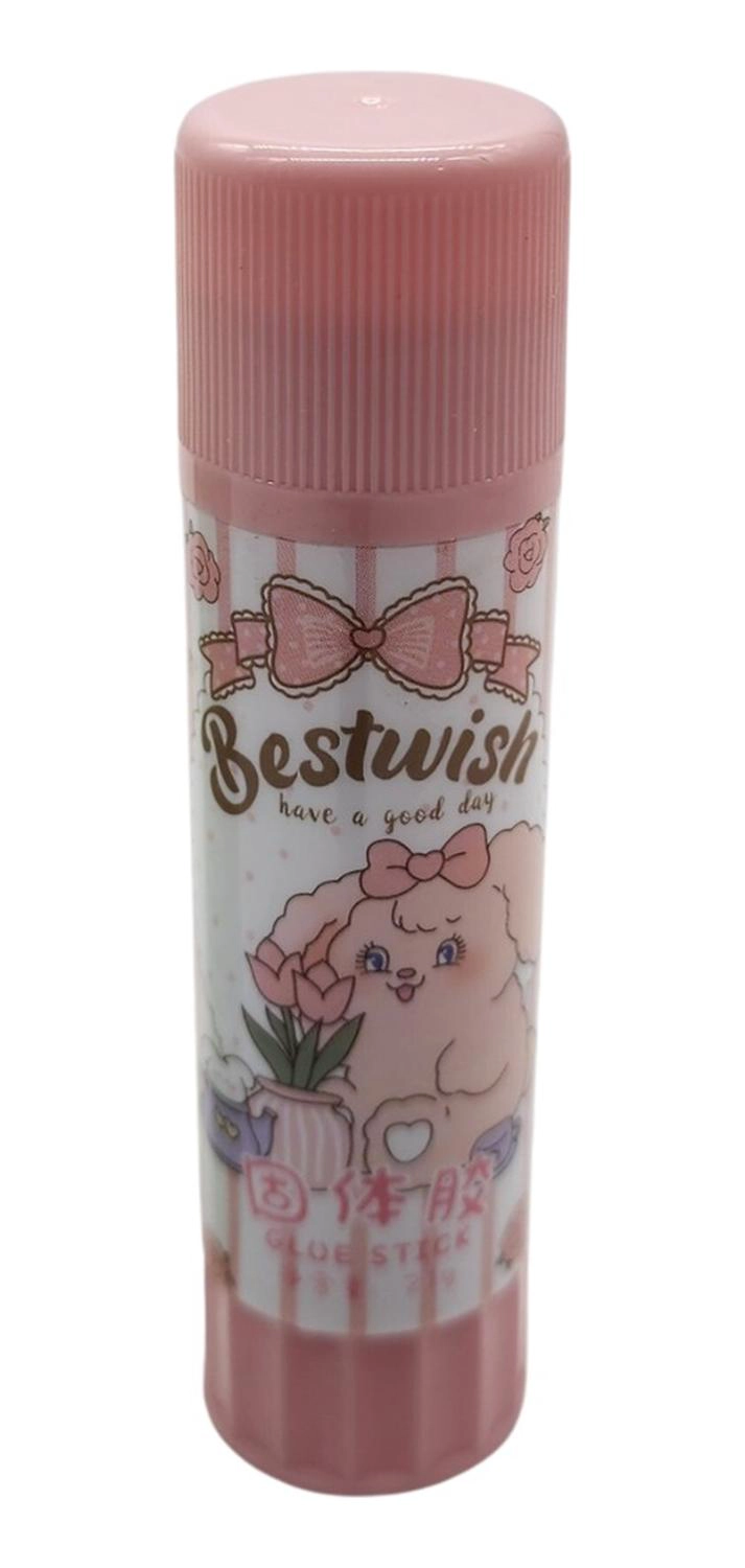 PEGAMENTO EN BARRA ESCOLAR COLORES BESTWISH GLUE STICK TAMAÑO TAMANO UNICO ROSADO - 1