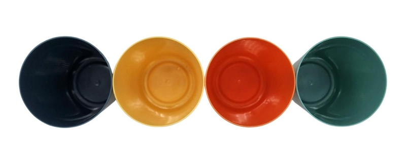 PACK 4 VASOS PLASTICOS DE COLORES REUTILIZABLES PARA FIESTAS - 3