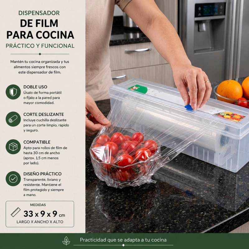 DISPENSADOR DE PAPEL ALUSA CORTADOR FILM PORTA ROLLO - 4