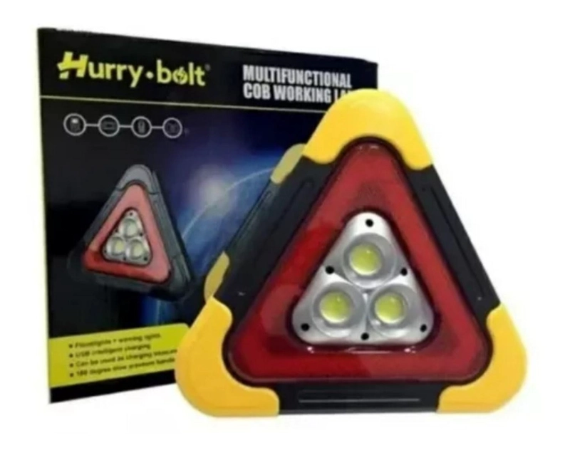 TRIANGULO LED DE EMERGENCIA RECARGABLE LINTERNA MULTIUSO - 3