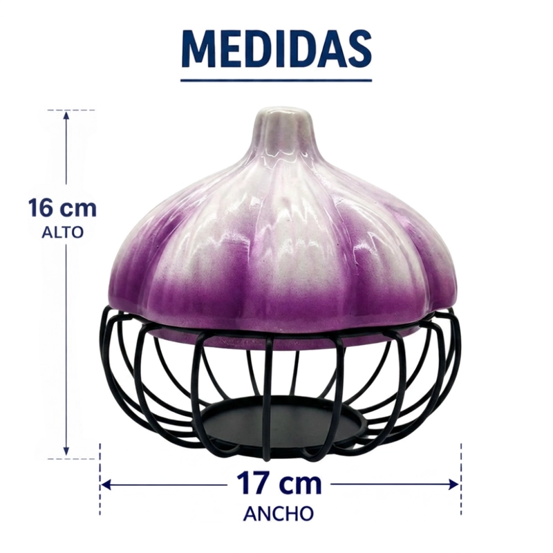 PORTA AJOS DECORATIVO CAJA PARA AJOS ORGANIZADOR COCINA - 9