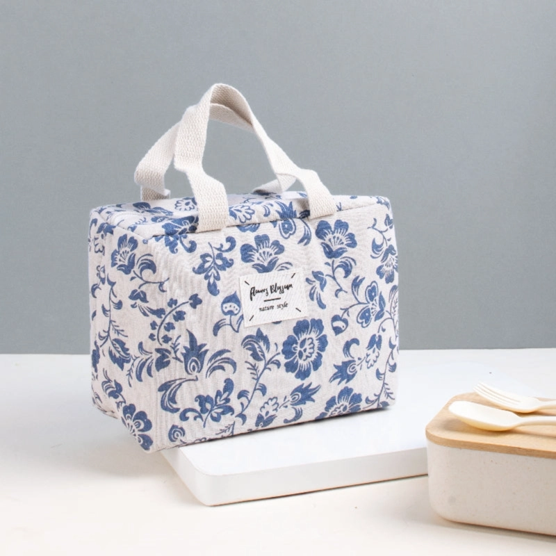 LONCHERA TERMICA PARA ALIMENTOS FRIO CALIENTE DISEÑO FLORES TAMAÑO 0 - 6