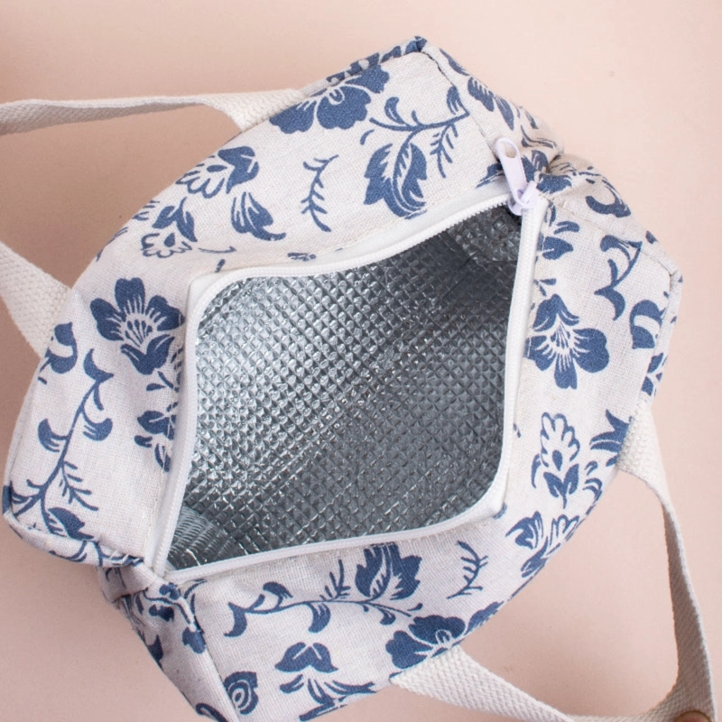 LONCHERA TERMICA PARA ALIMENTOS FRIO CALIENTE DISEÑO FLORES TAMAÑO 0 - 8