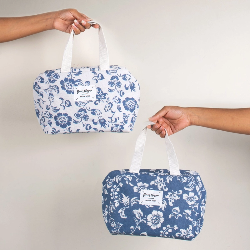 LONCHERA TERMICA PARA ALIMENTOS FRIO CALIENTE DISEÑO FLORES TAMAÑO 0 - 9