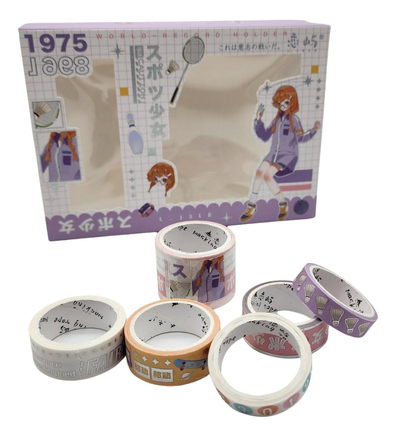 PACK X 6 ROLLOS WASHITAPE MAS DE STICKERS EDICIÓN 1975 - 4