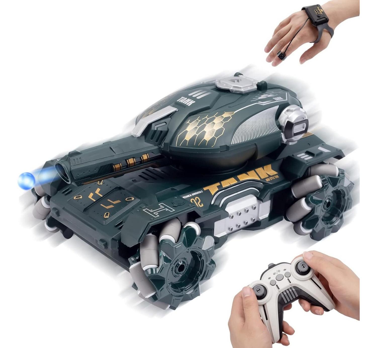 TANQUE A CONTROL REMOTO TELEDIRIGIDO LANZA BOLITAS DE BIOGEL - 1