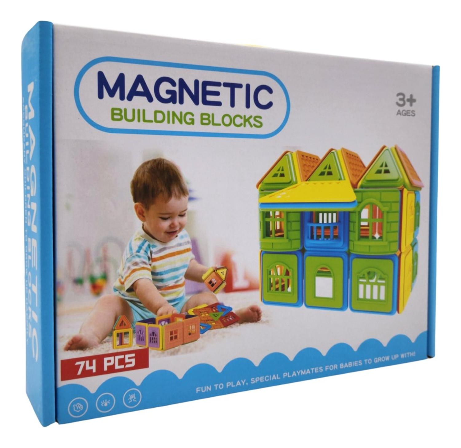SET DE CONSTRUCCION MAGNETICO PIEZAS MAGNETICAS 74 PIEZAS - 1