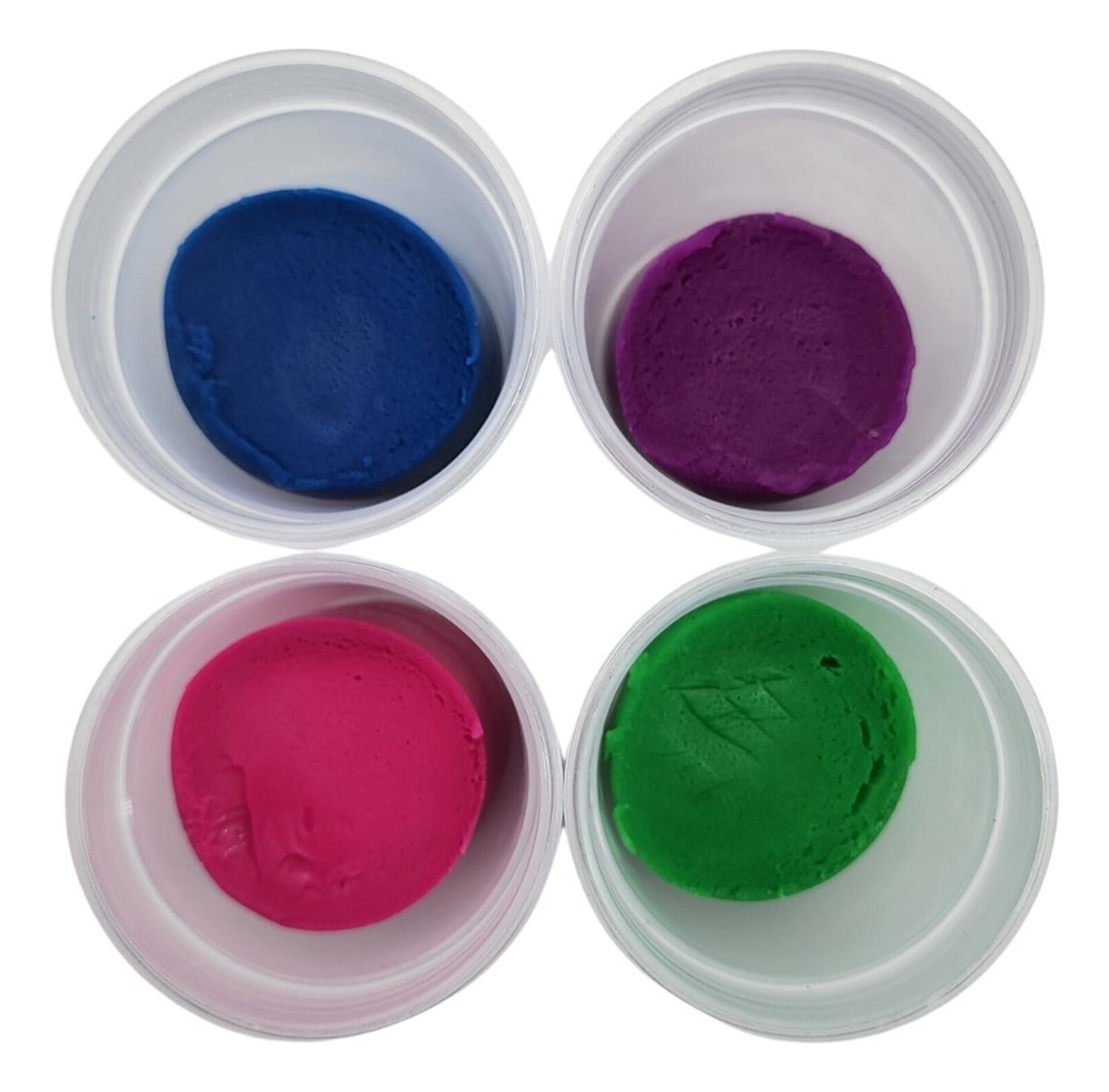 SET MASAS 4 COLORES LATAS PLASTICINA DIDÁCTICA PLASTILINA FLIP - 6