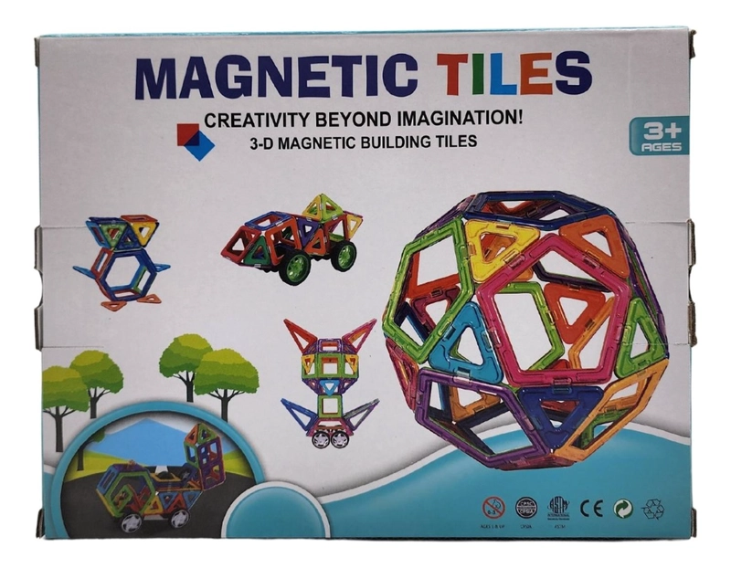 SET DE CONSTRUCCION MAGNETICO PIEZAS MAGNETICAS 64 PIEZAS - 3