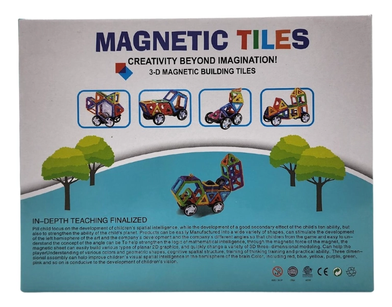 SET DE CONSTRUCCION MAGNETICO PIEZAS MAGNETICAS 64 PIEZAS - 8