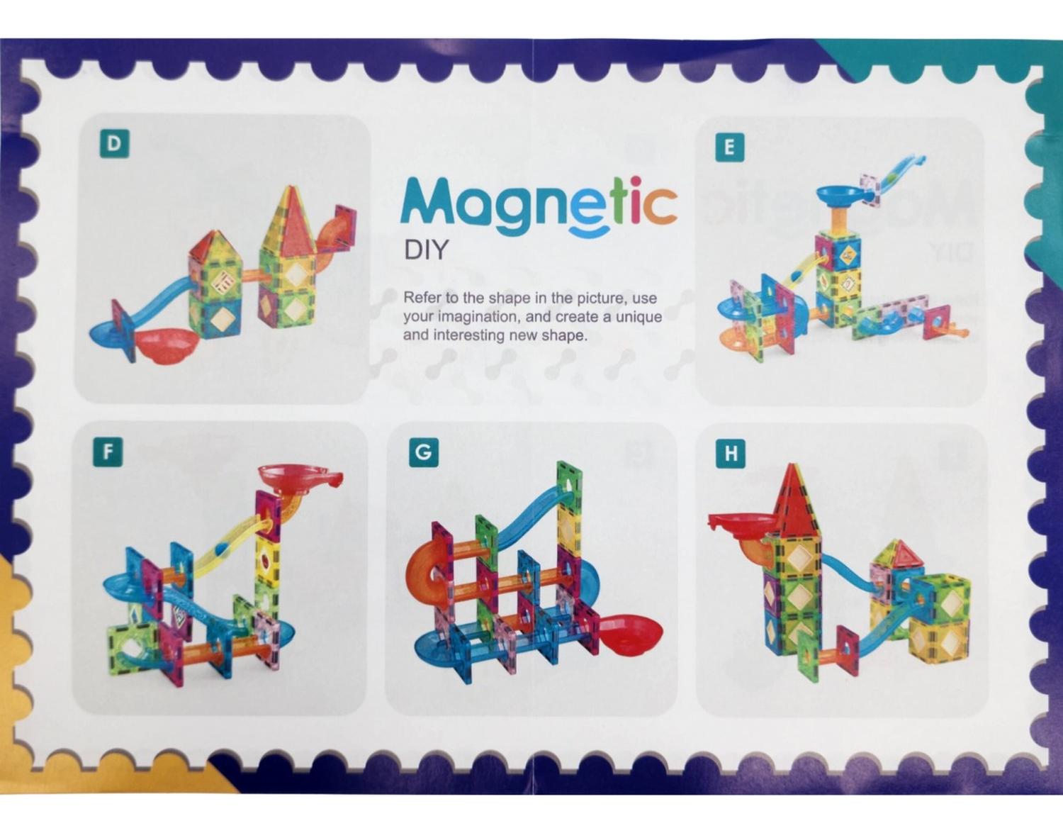 MAGNIKON - Mattoncini magnetici pentagoni, 4 pezzi, pezzi di