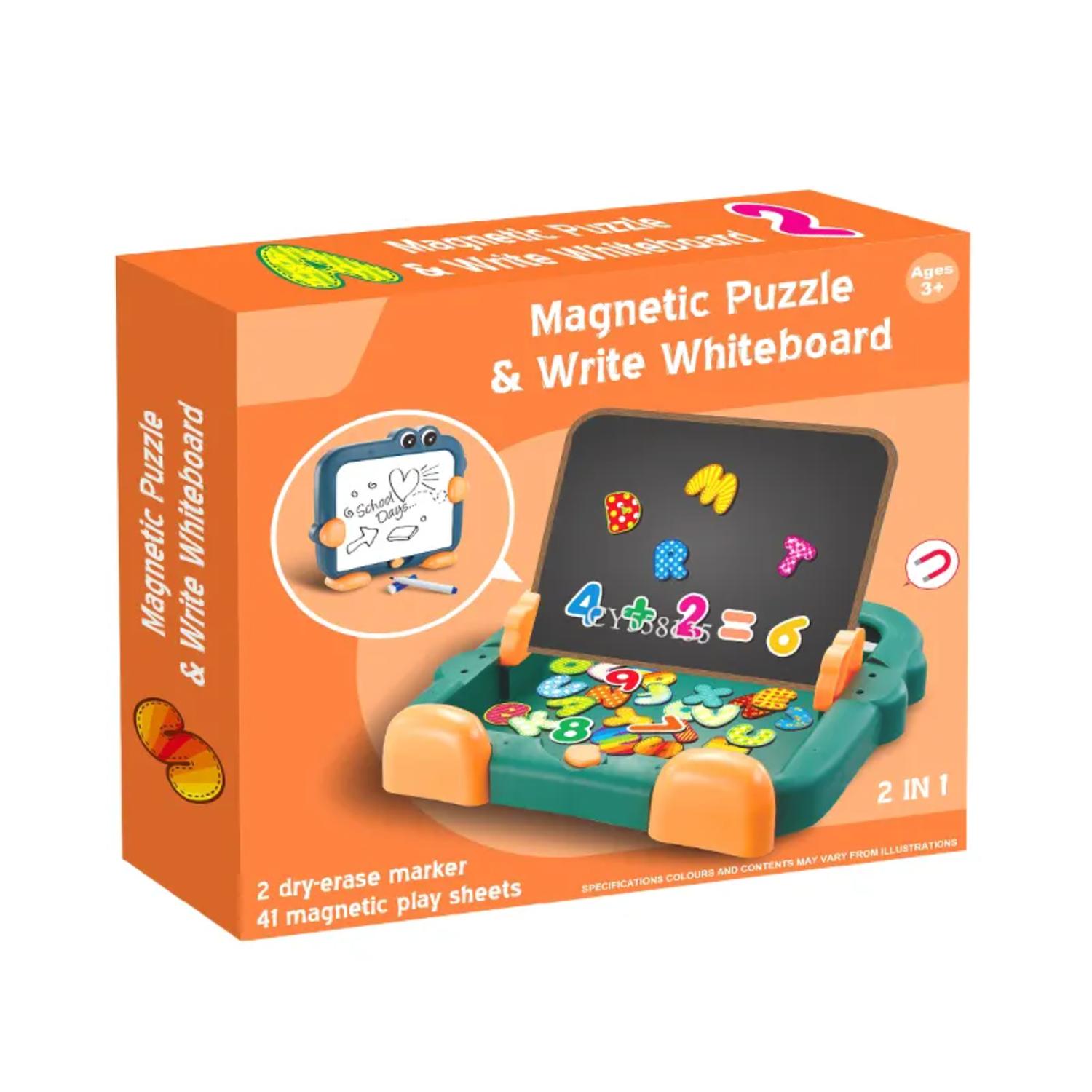 PUZZLE ROMPECABEZAS PIZARRA MAGNETICA TABLERO JUGUETE 2 EN 1 - 1