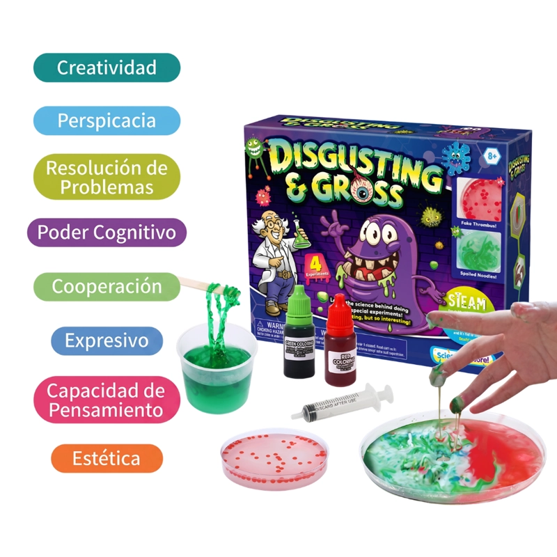 KIT DE CIENCIA EXPERIMENTO BACTERIA SLIME JUGUETE EDUCATIVO - 2