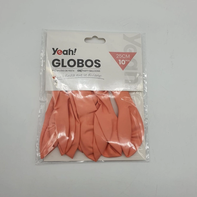 PACK X10 GLOBO TAMAÑO 25 CM FIESTA PIEL MACARÓN - 2