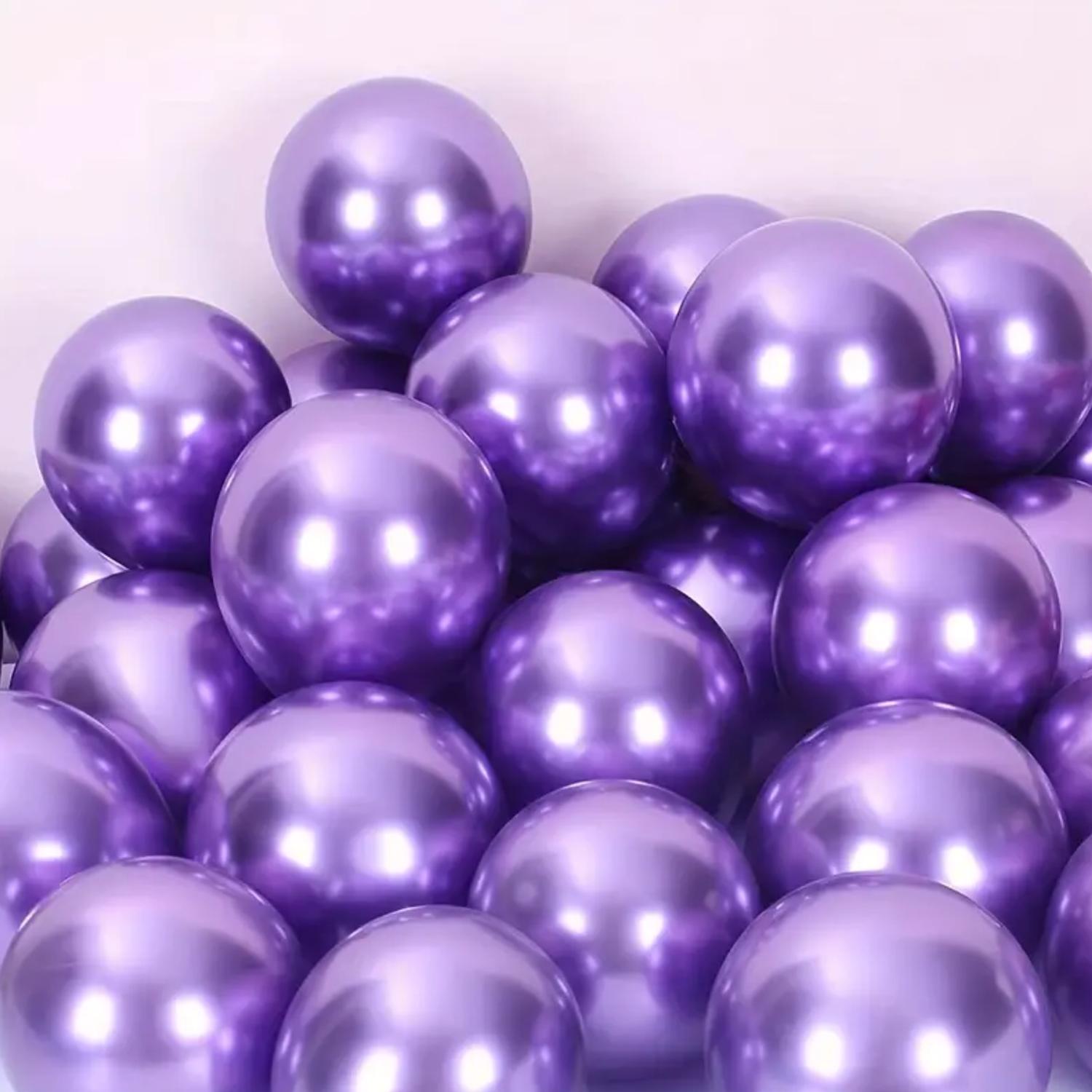 PACK X50 GLOBO METALIZADO TAMAÑO 25 CM MORADO - 3