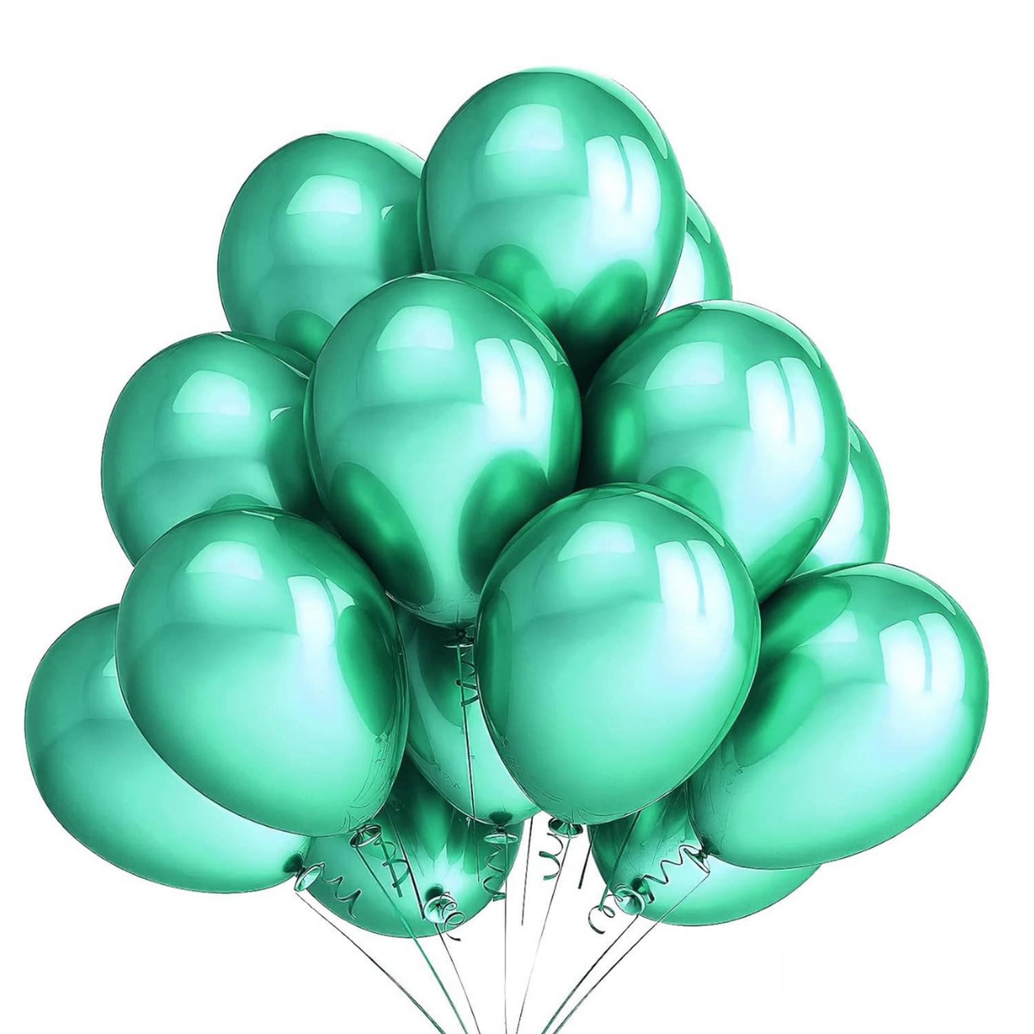 PACK X50 GLOBO METALIZADO TAMAÑO 25 CM VERDE - 1
