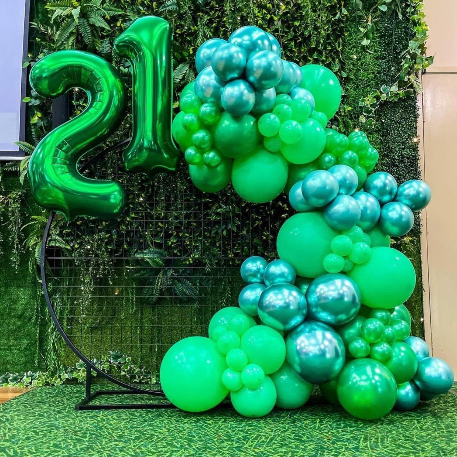 PACK X50 GLOBO METALIZADO TAMAÑO 25 CM VERDE - 3