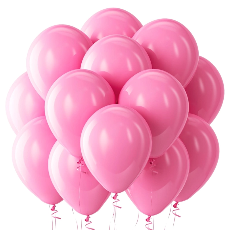 PACK X100 GLOBO TAMAÑO 25 CM ROSADO - 1