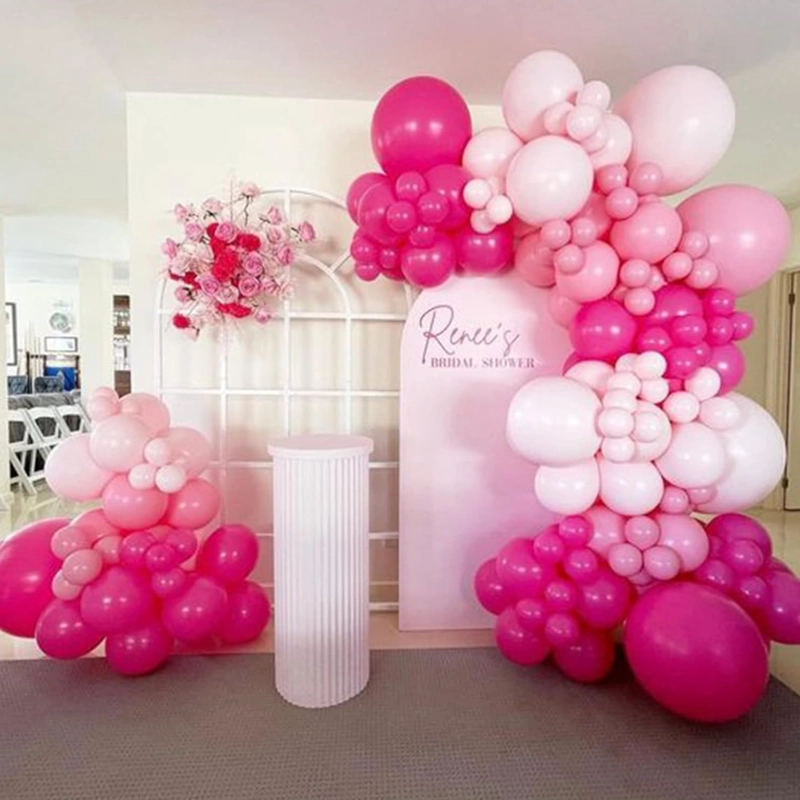 PACK X100 GLOBO TAMAÑO 25 CM ROSADO - 4