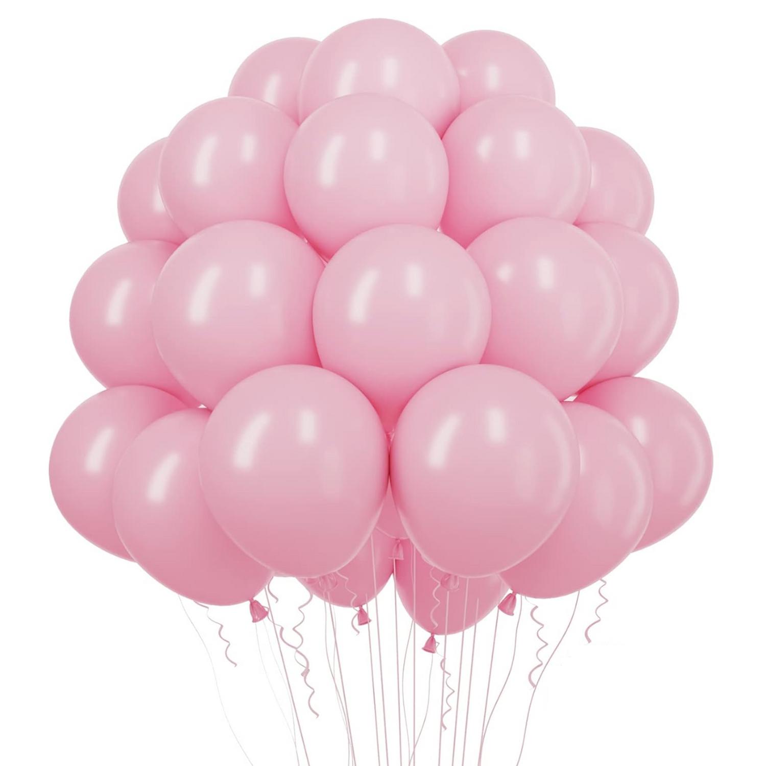 PACK X10 GLOBO MACARÓN TAMAÑO 25 CM FIESTA ROSADO - 1