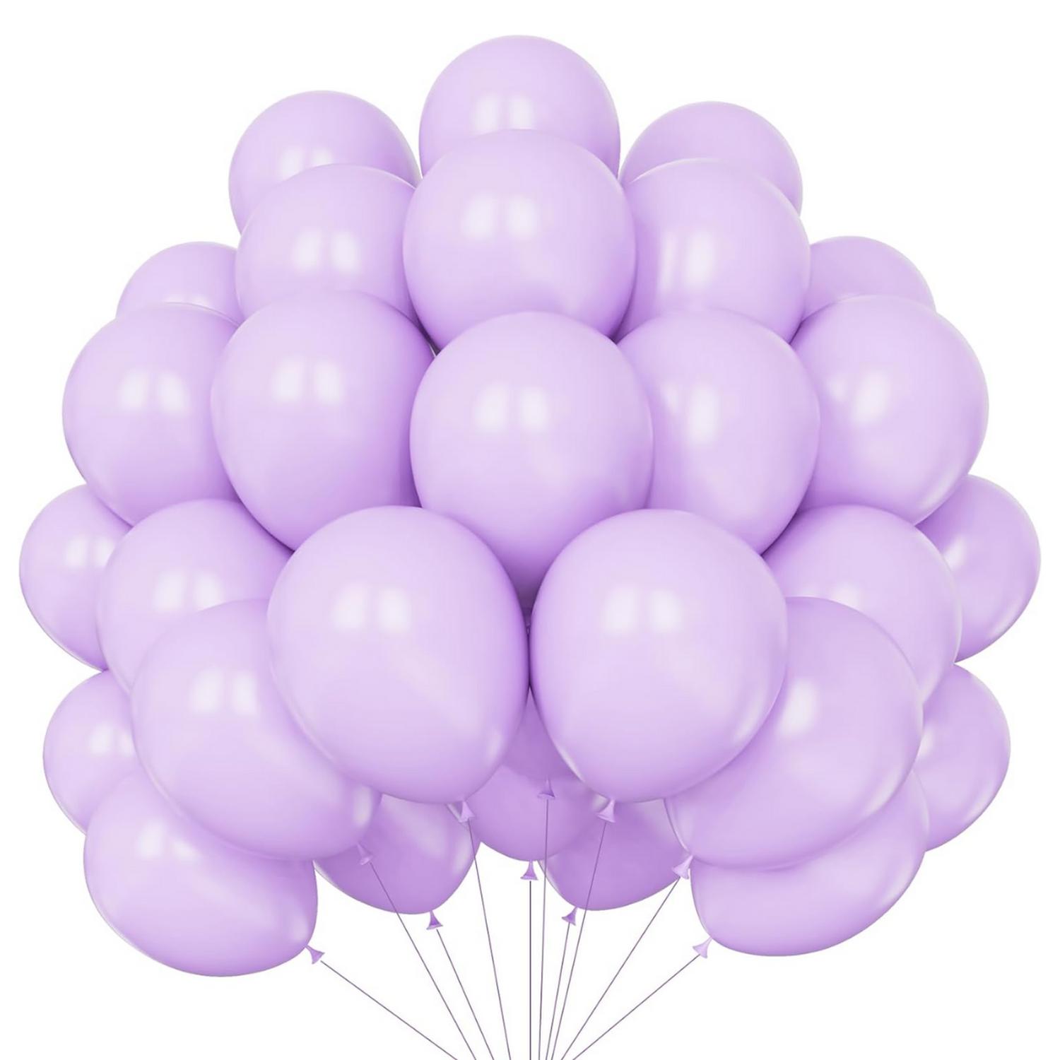 PACK X50 GLOBO TAMAÑO 25 CM MORADO MACARÓN - 1