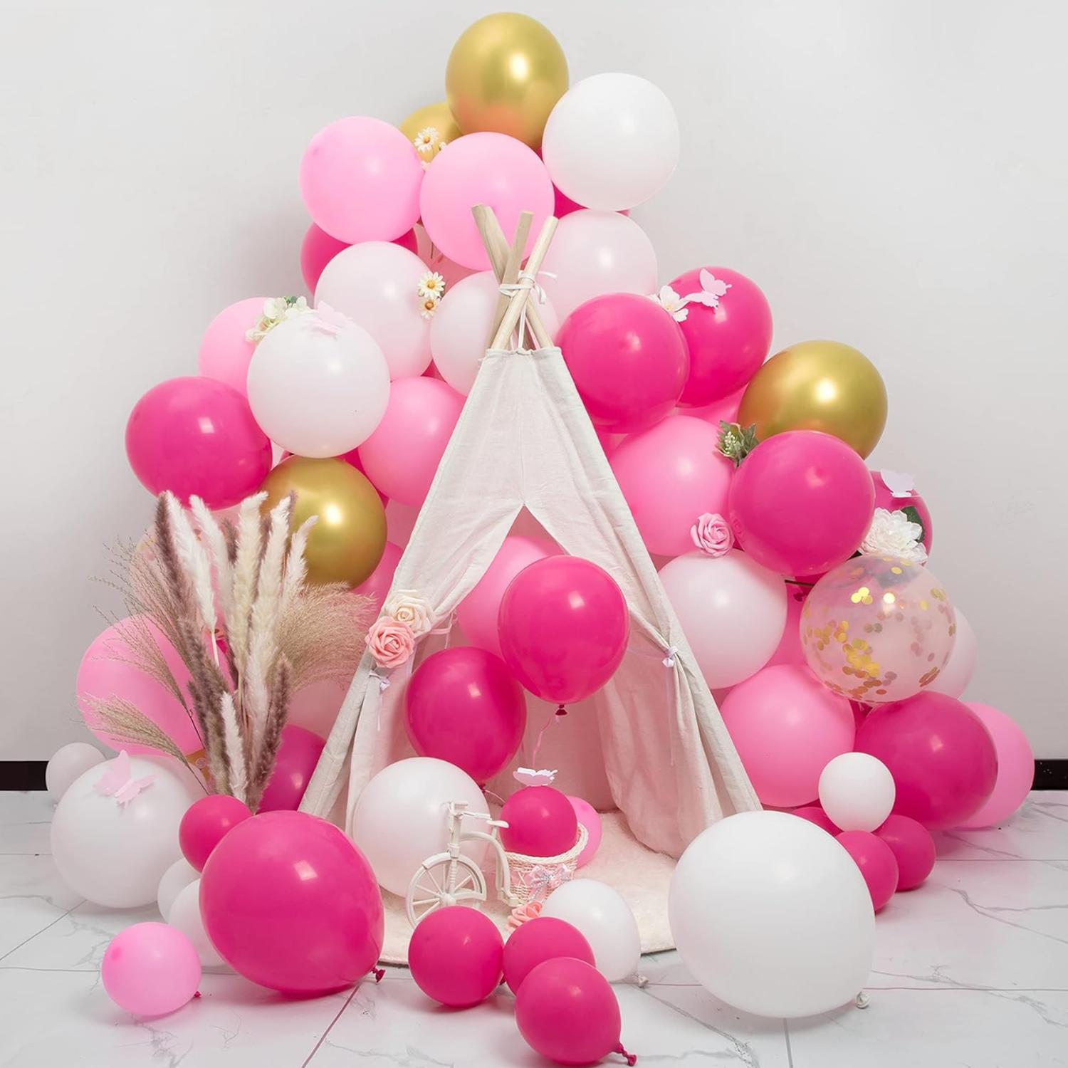 PACK X50 GLOBO TAMAÑO 30 CM ROSADO - 6